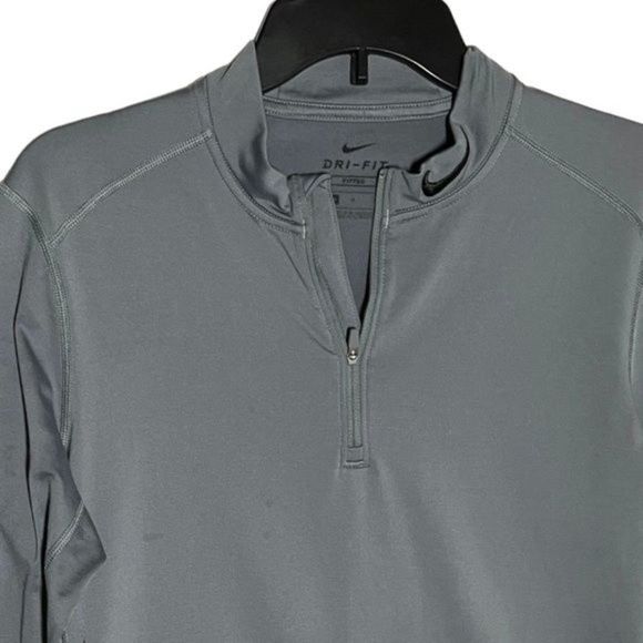 Nike Running Mens Mock Neck Half Zip Running Jacket Medium Gray - Picture 3 of 7